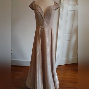 Metalic Champagne Green Dress / Quinceañera Dress / Prom Dress / Ball Gown
